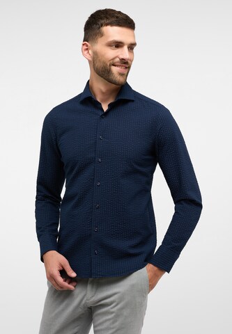 ETERNA Slim fit Zakelijk overhemd in Blauw: voorkant