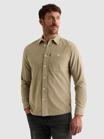 PME Legend Regular Fit Skjorte 'Shirt with waffle texture and chest pocket' i beige