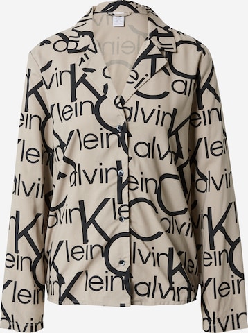 Chemise de nuit Calvin Klein Underwear en beige : devant