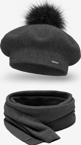 Vivisence Beanie '7035 Set' in Grey: front
