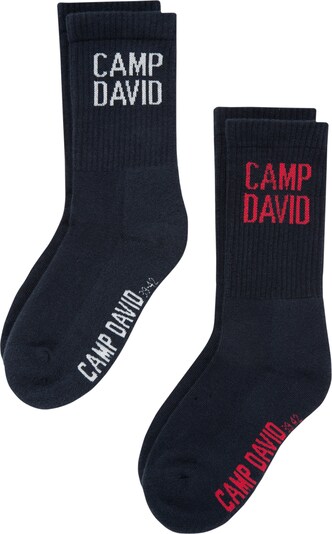 CAMP DAVID Athletic Socks in Night blue / Black / White, Item view