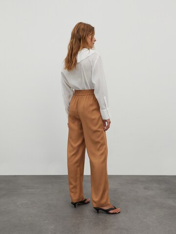 EDITED Wide leg Pants 'Franka' in Brown