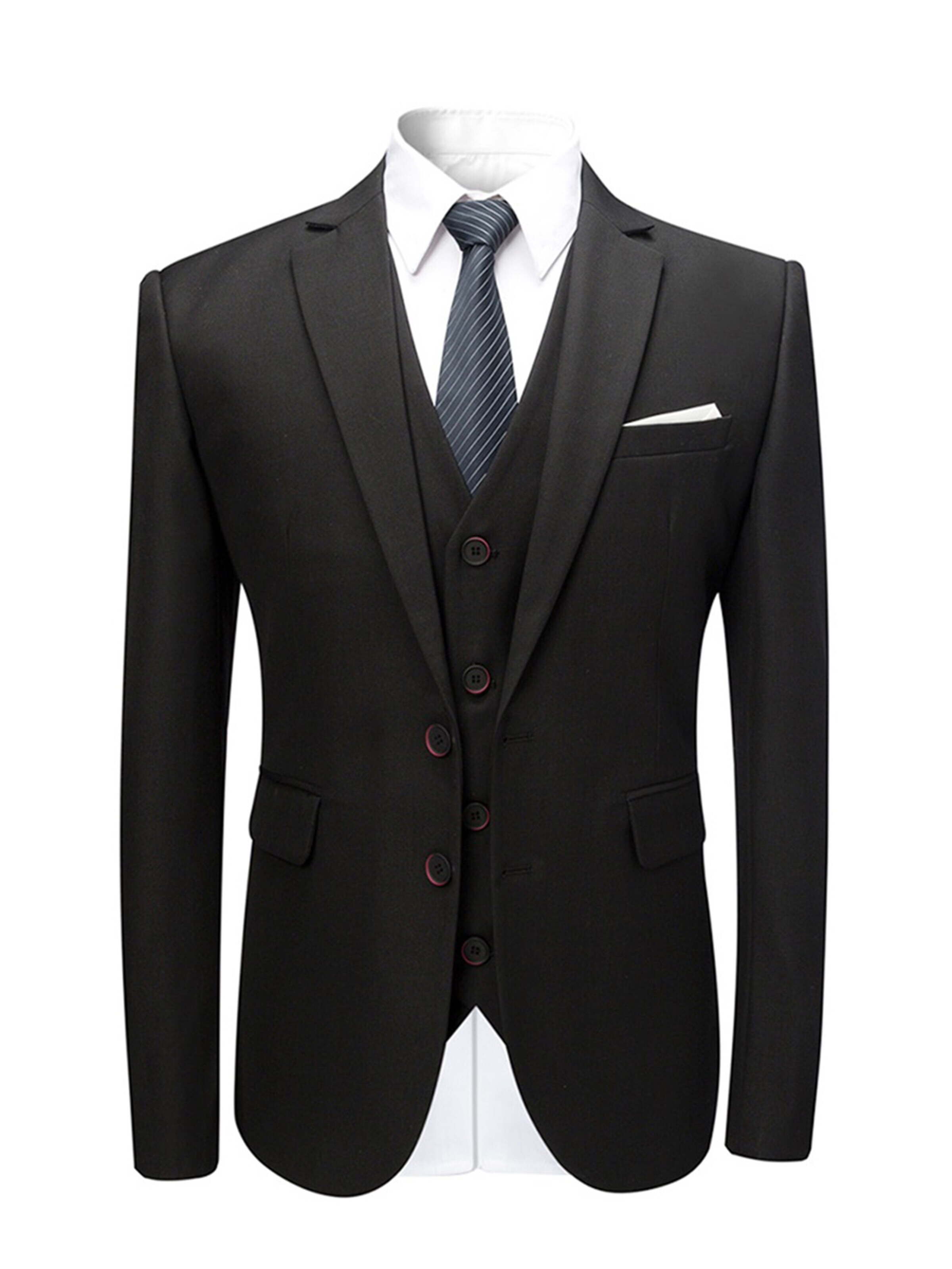 YOUTHUP Slim fit Suit 'Dreiklang' in Black