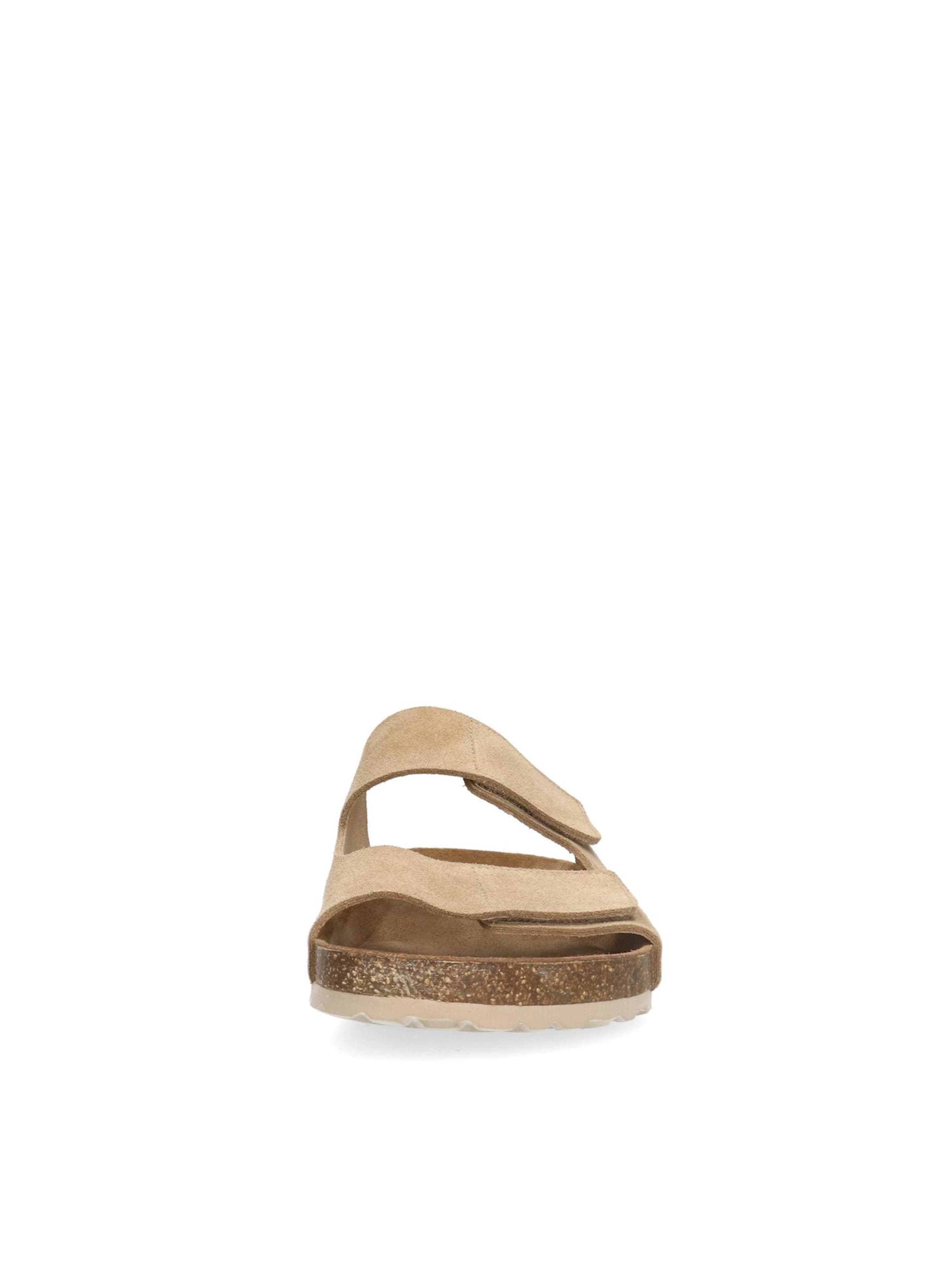 MANFIELD Pantolette in Beige