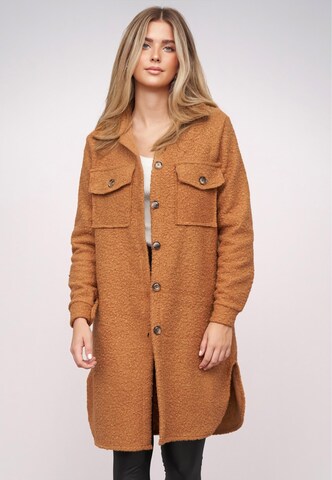 Cloud5ive Between-Seasons Coat in Brown: front