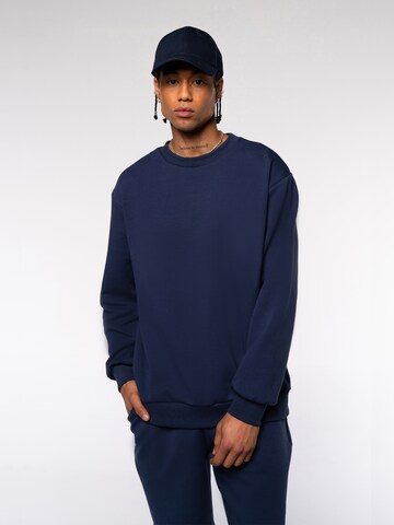 Sweat-shirt Eoselio en bleu : devant