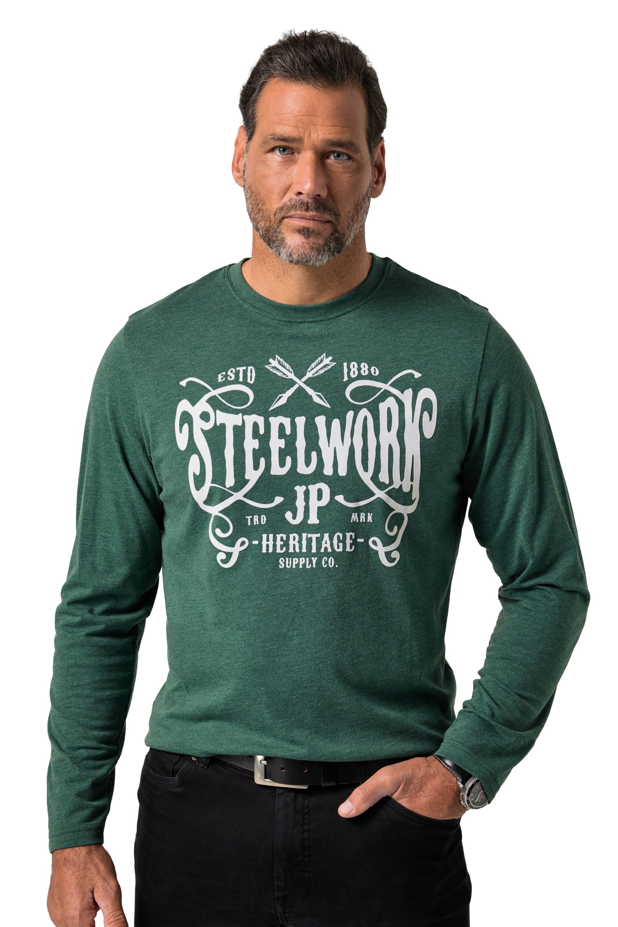 JP1880 Shirt in Grün: Vorderseite