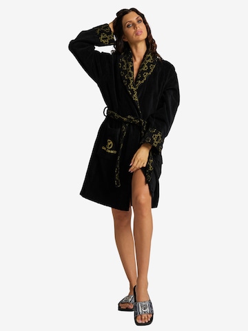 Carlo Colucci Short Bathrobe 'Raffaele' in Black