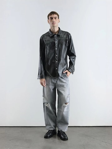 Comfort fit Camicia di Giesto in grigio: frontale