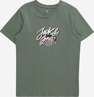 Jack & Jones Junior T-Shirt 'TAMPA' in dunkelgrün / lila / schwarz / offwhite, Produktansicht