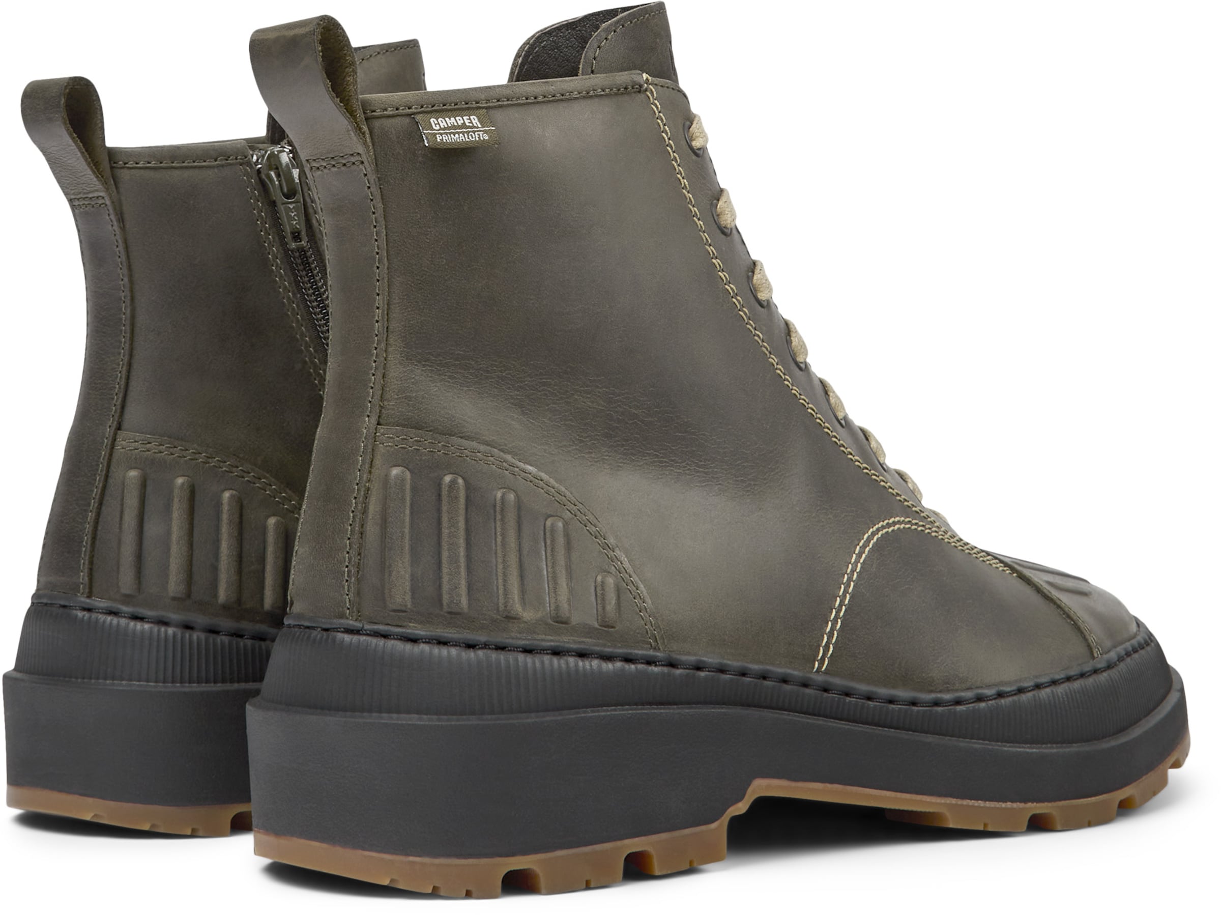 Boots stringati 'Brutus Trek' di CAMPER in verde