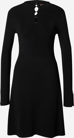 BOSS Úpletové šaty 'Fuglia' – černá: přední strana