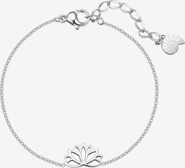 Hey Happiness Bracelet 'Lotus' in Silver: front