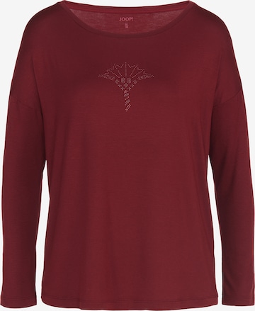 JOOP! Slaapshirt ' Luxe ' in Rood: voorkant