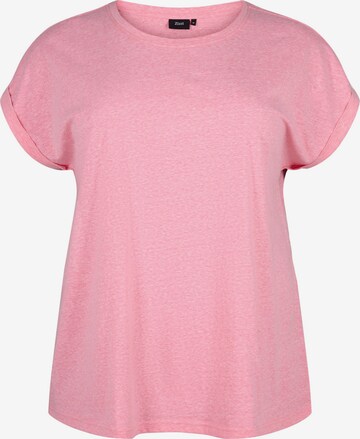 Zizzi Shirt 'VAVA' in Roze: voorkant