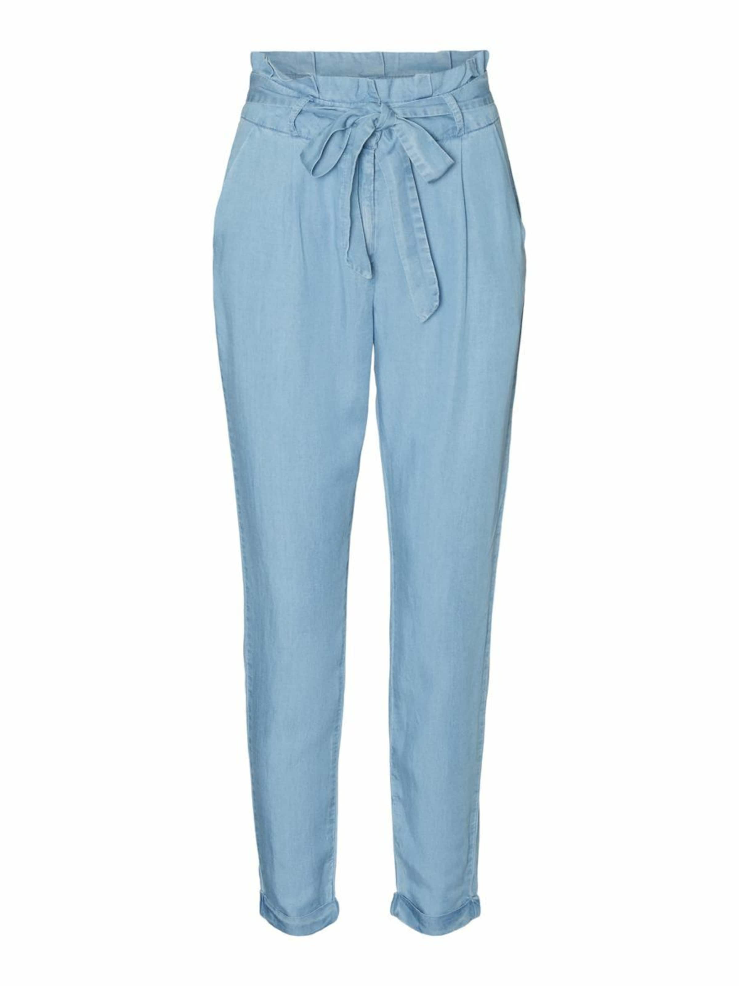 Abbigliamento Xr23i VERO MODA Pantaloni con pieghe in Blu Chiaro 