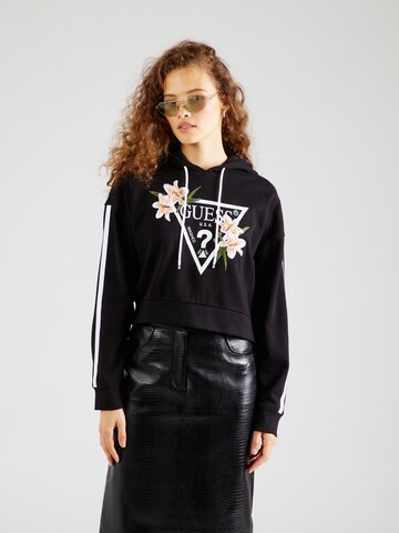 GUESS Sweatshirt 'ZOEY' in Black: front