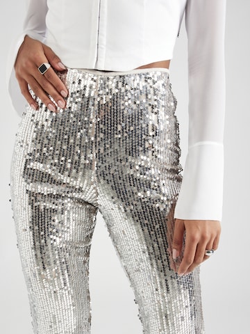 Lindex Flared Pants in Silver
