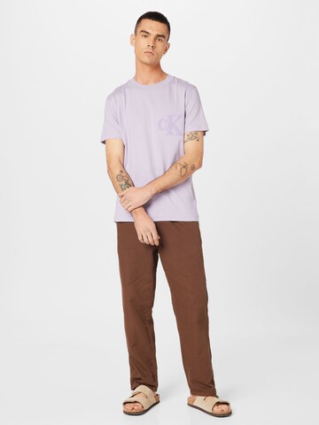 Calvin Klein Jeans T- Shirt 'Chenille' in Lila