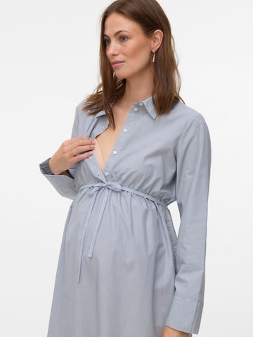 Robe-chemise 'MLSALMA' MAMALICIOUS en blanc