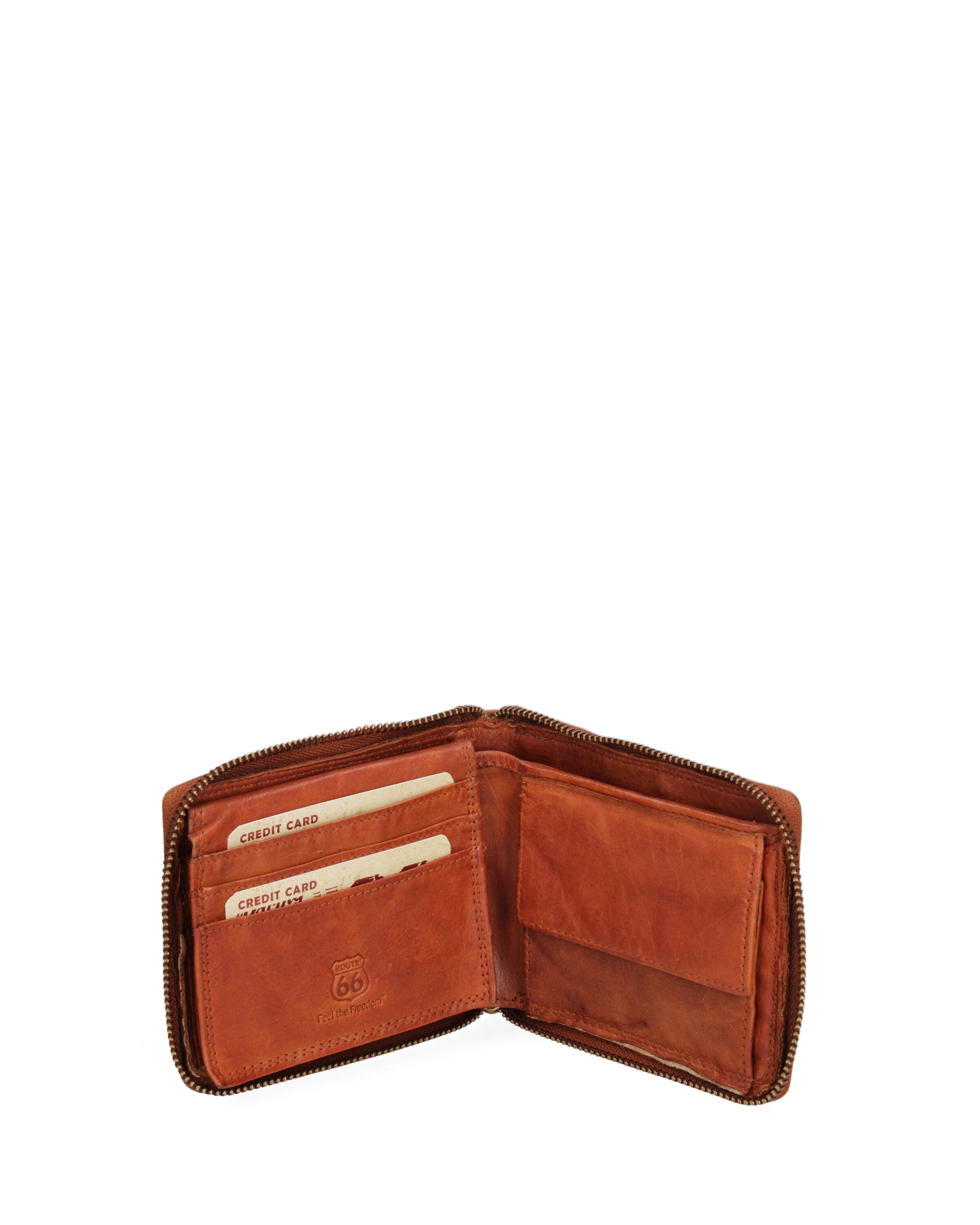 Route 66 Portemonnee in Bruin