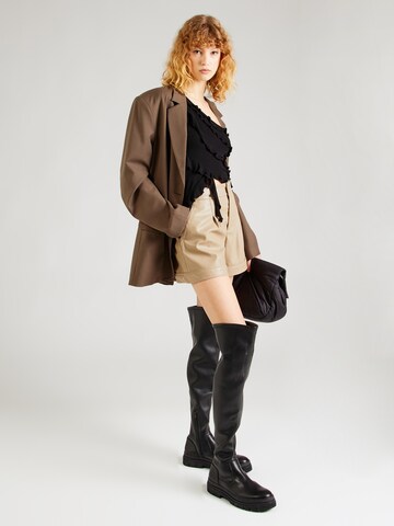 ONLY Regular Bandplooibroek 'IZARA' in Beige