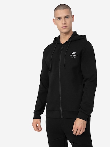 4F Sports sweat jacket 'M265' in Black: front