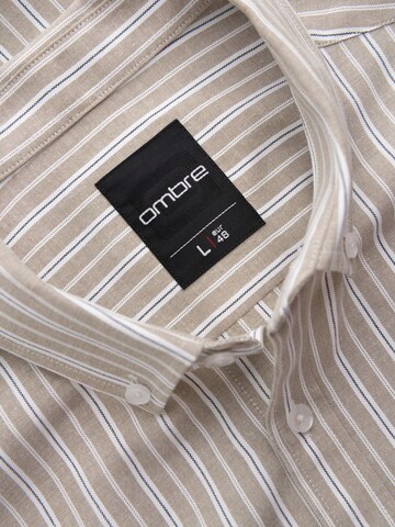 Ombre Regular fit Button Up Shirt in Beige