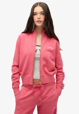 Superdry Trainingsjack in Roze: voorkant