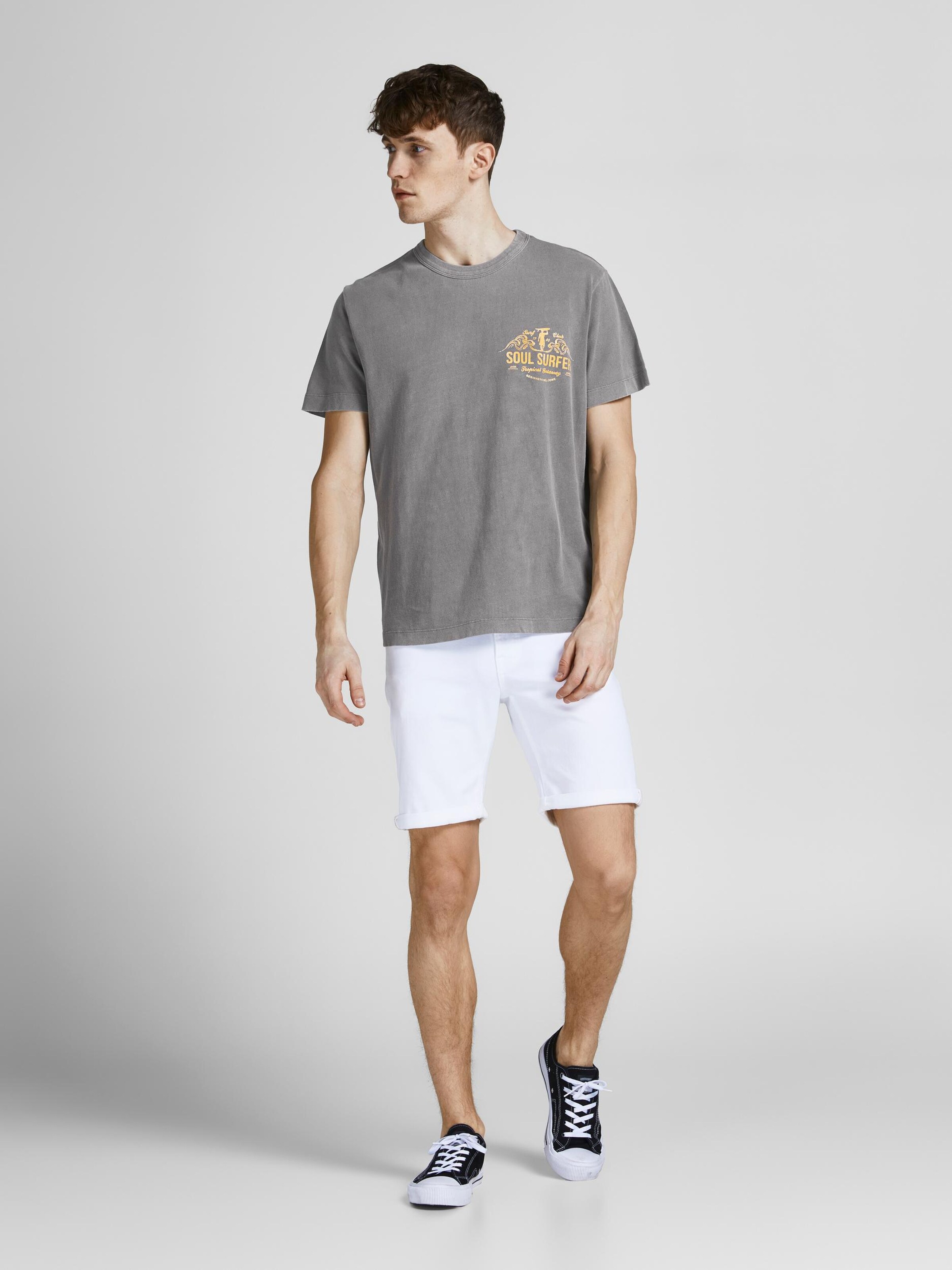Männer Shirts JACK & JONES T-Shirt 'Blubryson' in Graumeliert - MI33581 Männer Shirts JACK & JONES T-Shirt 'Blubryson' in Graumeliert - MI33581