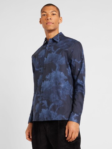 Ted Baker Regular fit Button Up Shirt 'Goxhill' in Blue: front