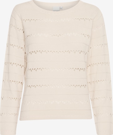 ICHI Pullover 'IHLALUHA' i beige: forside