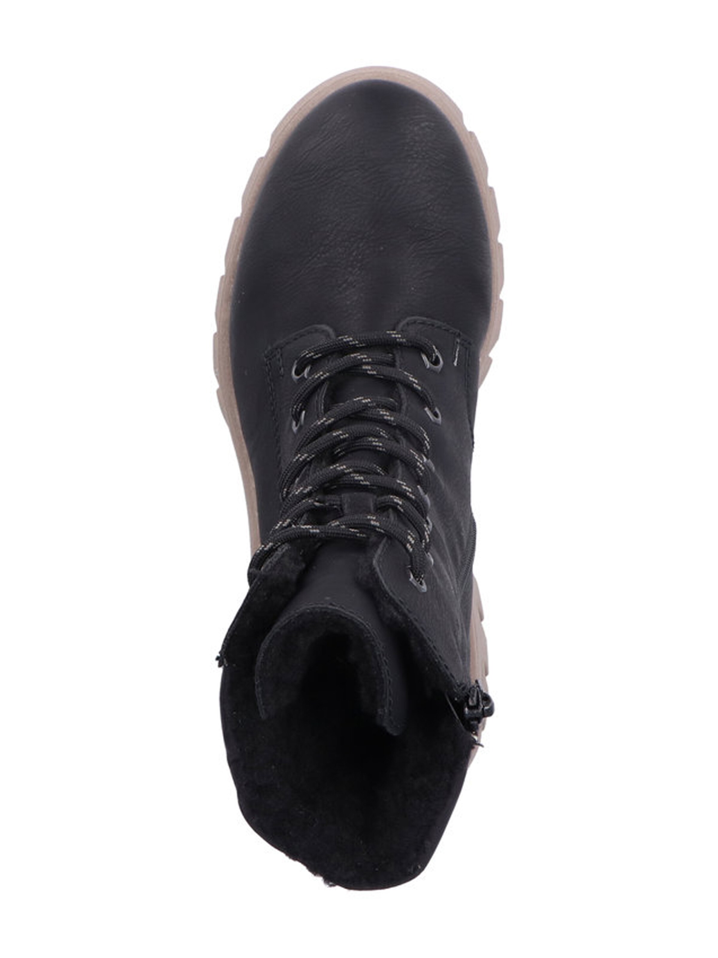 Rieker Lace-Up Ankle Boots in Black