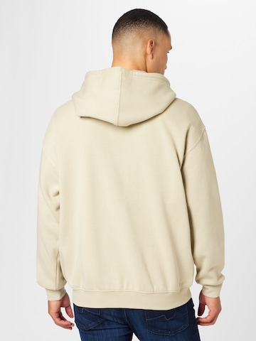 WEEKDAY Zip-Up Hoodie in Beige