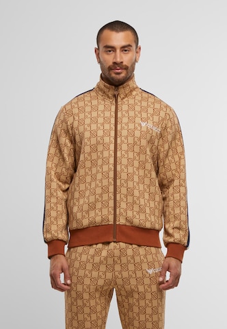 Carlo Colucci Sweatjacke in Beige: Vorderseite