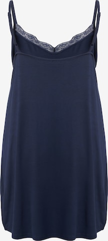 Zizzi - Camisa de noite 'LACE' em azul: frente