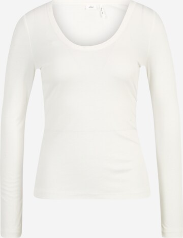 T-shirt s.Oliver BLACK LABEL en blanc : devant