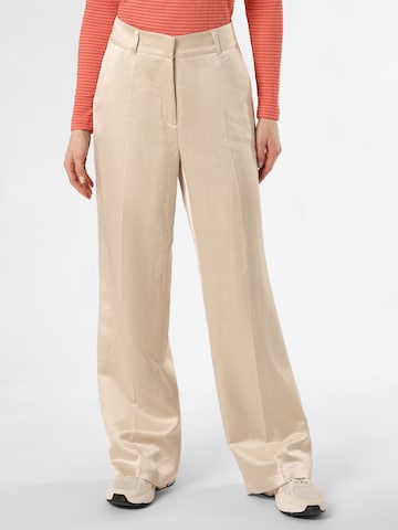 Cambio Pleated Pants 'Amelie' in Beige: front