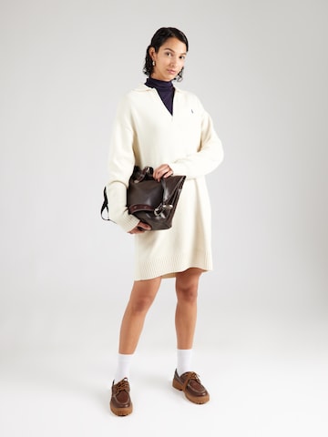 Polo Ralph Lauren Knit dress in Beige: front