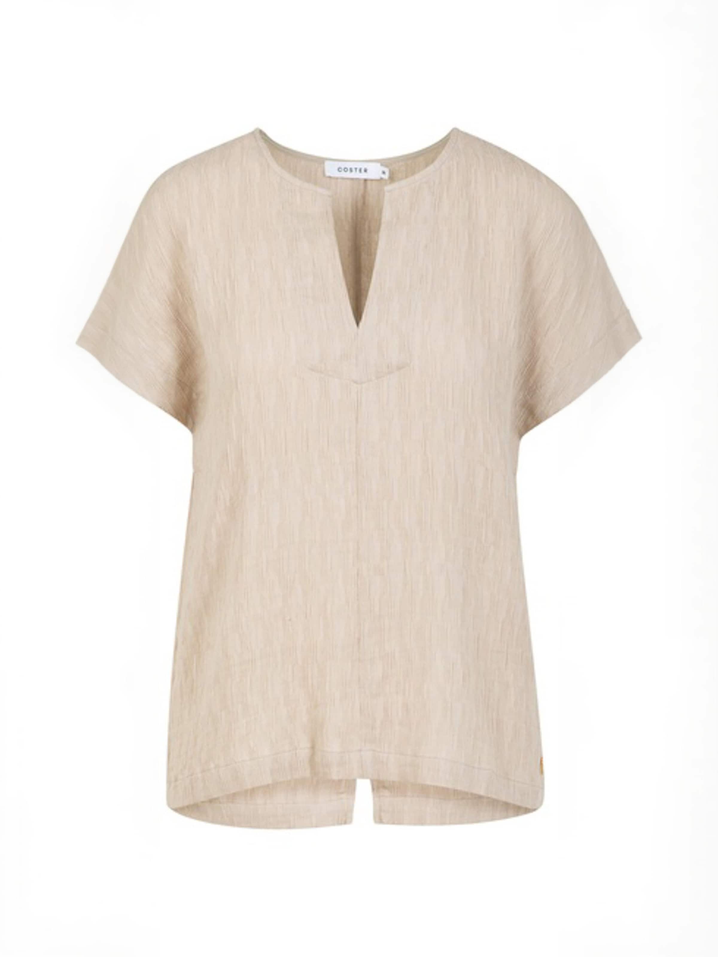 Coster Copenhagen Shirt ' Structure ' in Beige: Vorderseite