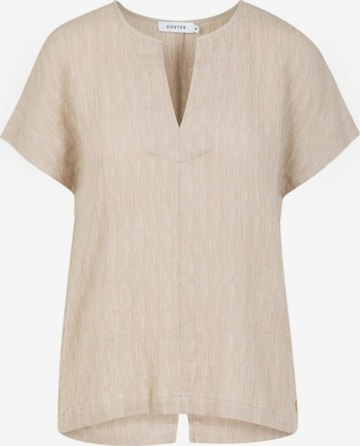 Coster Copenhagen Shirt ' Structure ' in Beige: Vorderseite