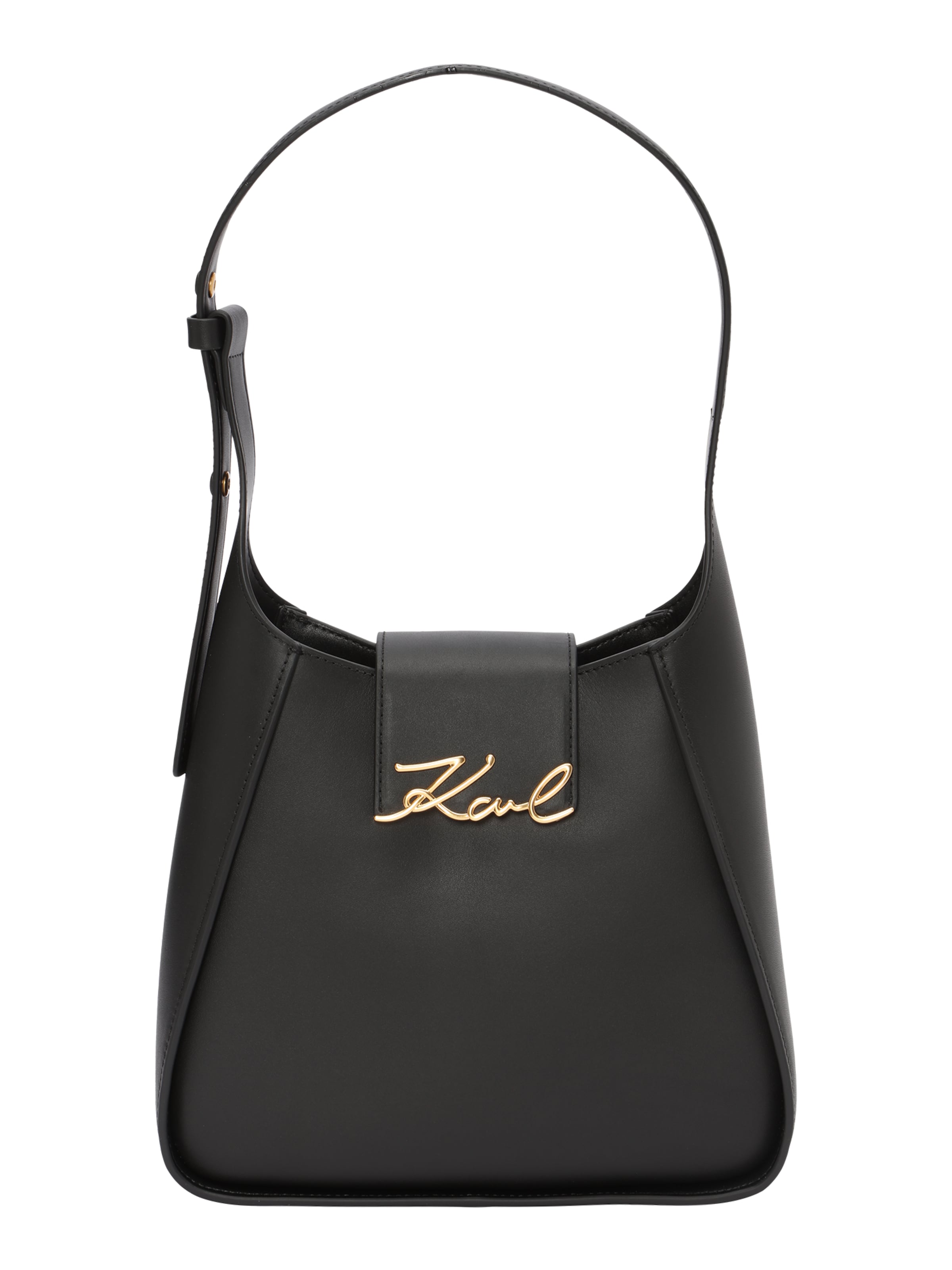 Karl Lagerfeld - Mala de ombro em preto: frente