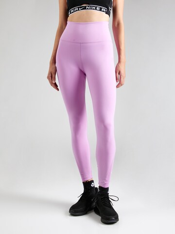 NIKE Skinny Sporthose 'One' in Lila: predná strana