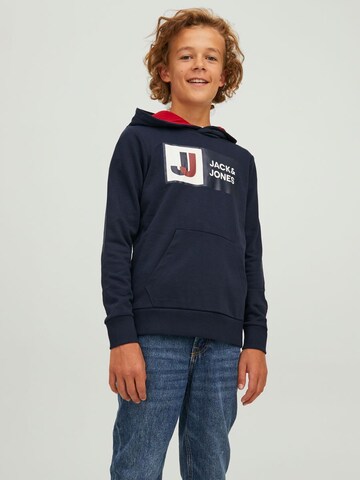 Felpa 'LOGAN' di Jack & Jones Junior in blu: frontale