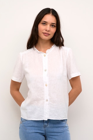 Cream Blouse in White: front