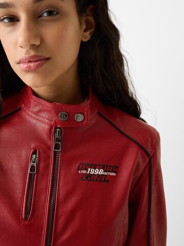 Veste mi-saison Bershka en rouge