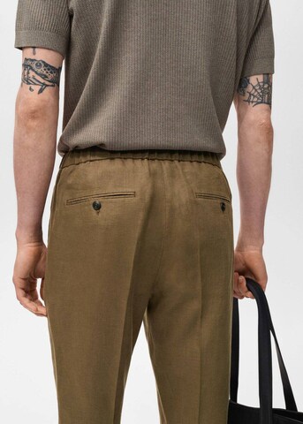MANGO MAN Slimfit Hose 'Salerno' in Grün