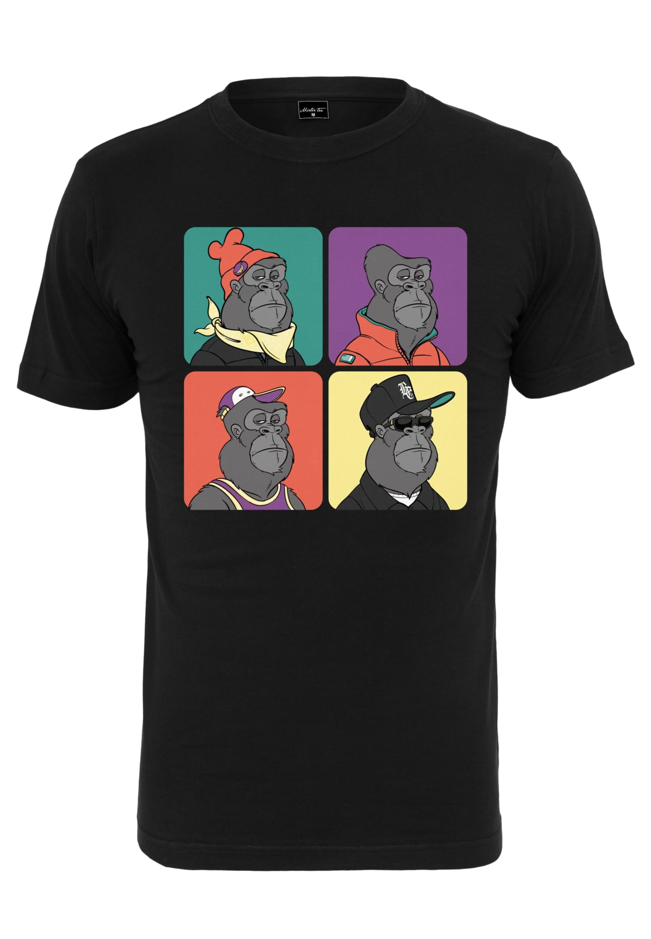 MT Men T-Shirt  'Bored Gorilla' in Schwarz: Vorderseite