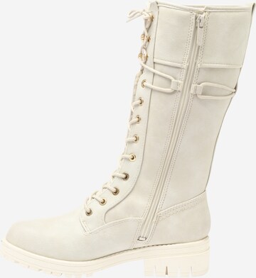 MUSTANG Lace-Up Boots in Beige