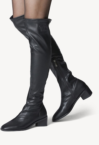 TAMARIS Over the Knee Boots in Black